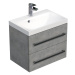 Koupelnová skříňka s umyvadlem Naturel Cube Way 60x53x40 cm beton CUBE260ZBE