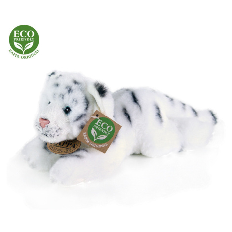 Plyšový tygr bílý ležící, 17 cm, ECO-FRIENDLY