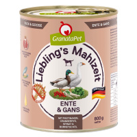 GranataPet Liebling‘s Mahlzeit s kachnou a husou 6 × 800 g