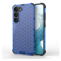 Honeycomb pancéřové pouzdro se silikonovým rámem pro Samsung Galaxy S23 PLUS 5G Blue