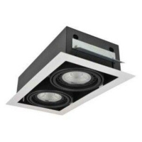 Stropní zápustné bodové svítidlo AZzardo Nova 2 white/black AZ2877 GU10+ADAP111/ES111 2x40/2x50W