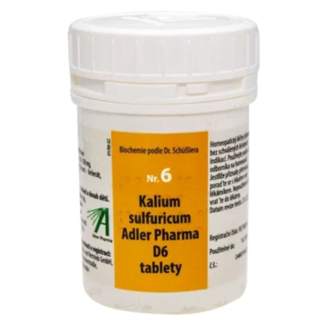 Adler Pharma Schüsslerovy soli – Nr.6 Kalium sulfuricum D6 1000 tablet