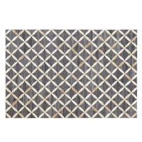 Kožený koberec 140 x 200 cm šedobéžový GENC, 237992