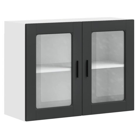 vidaXL Kuchyňská nástěnná skříňka se skleněnými dvířky "Porto" černá