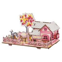Woodcraft construction kit Dřevěné 3D puzzle Podzimní dům