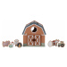 LITTLE DUTCH Domeček s vkládacími tvary dřevěný Farma