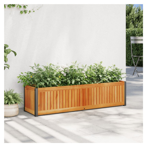 vidaXL Zahradní truhlík 110x30x27,5 cm masivní akáciové dřevo a ocel