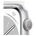 Chytré hodinky Apple Watch Series 8 (MP6N3CS/A) / 45 mm / 32 GB / GPS / Silver/White Varianta: i