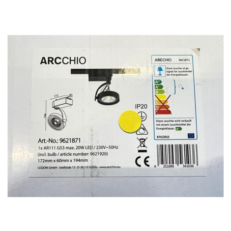 Arcchio Arcchio - LED Bodové svítidlo do lištového systému RICK AR111 1xG53/13W/230V
