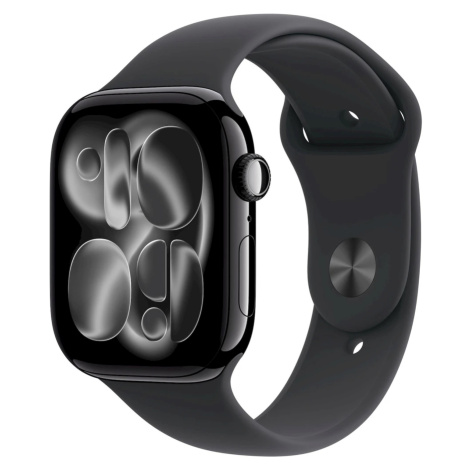 APPLE Watch 11 GPS + Cellular 42mm klavírně černý hliník - černý sportovní řemínek - M/L