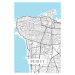 Mapa Beirut white, 26.7 × 40 cm