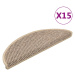 vidaXL Samolepící nášlapy na schody vzhled sisal 15 ks 56x17x3 cm