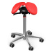 Sedlová židle SALLI Swing Barva čalounění: Kůže - červená #05011, Konstrukce: chromová + standar