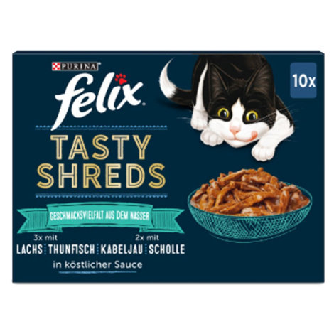 FELIX Tasty Shreds výběr z vody 60 × 80 g