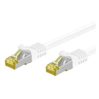 OEM S/FTP patchkabel Cat 7, s konektory RJ45, LSOH, 10m, bílý