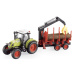 Farm service - Traktor s přívěsem pro přepravu dřeva 1:16
