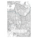 Mapa Santiago De Chile white, POSTERS, (26.7 x 40 cm)