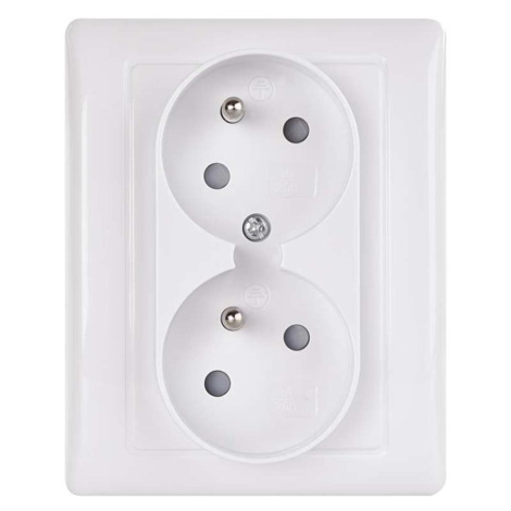 Dvojitá zásuvka domovní FRENCH 250V/16A A6001.1