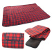 Pikniková deka se spodní nepromokavou vrstvou 150x200 cm, červená károvaná