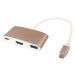 PremiumCord Převodník USB3.1 na HDMI + USB3.0 + PD ( USB Power Delivery ) - ku31hdmi02 Bílá