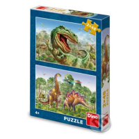 Souboj dinosaurů - puzzle z kategorie 15 - 60 dílků