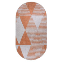 Oranžový pratelný koberec 80x120 cm Oval – Vitaus