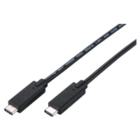 Kabel C-TECH CB-USB32-10B USB 3.2, Type-C (CM/CM), PD 100W, 20Gbps, 1m, černý