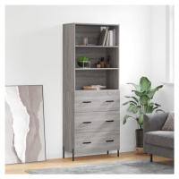 vidaXL Skříň highboard šedá sonoma 69,5 x 34 x 180 cm kompozitní dřevo