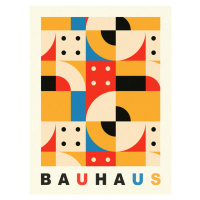 Obrazová reprodukce Original Bauhaus (No.3) in Red & Yellow, 30x40 cm
