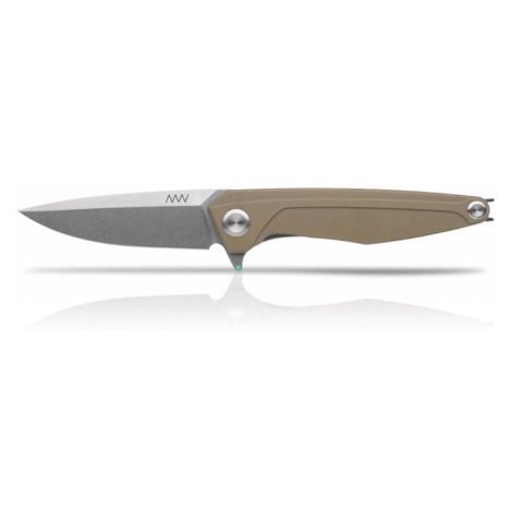 ANV Z300 - Stonewash, G10 Olive, Liner Lock ANVZ300-011 ANV (ACTA NON VERBA KNIVES)