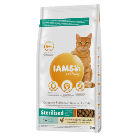 IAMS for Vitality Cat Adult Sterilised Chicken - 3 kg