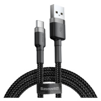 Baseus Cafule extra odolný nylonem opletený kabel USB / USB-C QC3.0 2A 2m black-grey