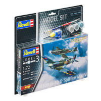 ModelSet letadla 63710 - Bf109G-10 & Spitfire Mk.V (1:72)