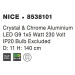 NOVA LUCE závěsné svítidlo NICE čirý křišťál a chromovaný hliník G9 1x5W 230V IP20 bez žárovky 8