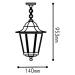 ACA Lighting Garden lantern venkovní závěsné svítidlo HI6175GB