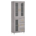 vidaXL Skříň highboard šedá sonoma 69,5 x 34 x 180 cm kompozitní dřevo