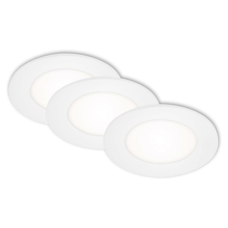 BRILONER LED vestavná svítidla 3ks sada, pr. 8,6 cm, 3 W, bílé BRI 7125-436