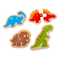 Bigjigs Toys Dřevěné puzzle - Dinosauři