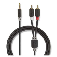 Kabel Jack 3,5mm stereo/2x Cinch 10m NEDIS CABW22200AT100