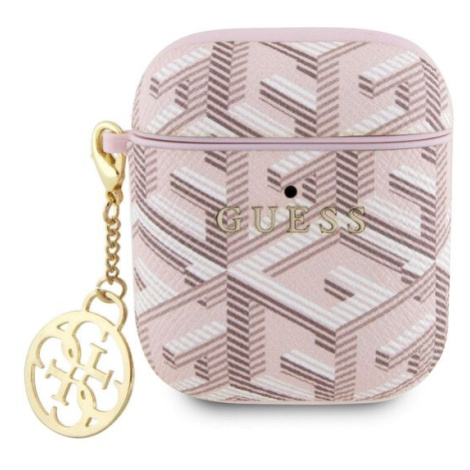 Pouzdro Guess PU G Cube Charm pro Apple AirPods 1/2 Pink