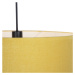 Moderní závěsná lampa černá s odstínem 50 cm žlutá - Combi 1