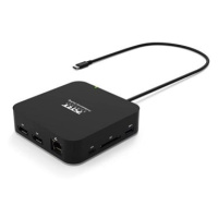 PORT CONNECT USB-C Dokovací stanice 10v1, 2x4K Display Port, 5x USB-A, USB-C 85W PD, Ethernet, S