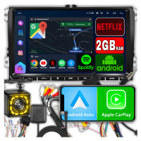 Rádio Android 2 Din pro Volkswagen Seat Skoda Vw Passat B6 B7 Golf 5 V 6 VI