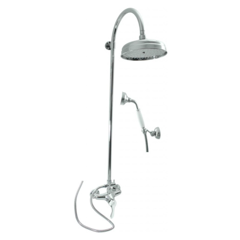 SLEZAK-RAV Vodovodní baterie sprchová LABE s hlavovou a ruční sprchou, Barva: chrom, Rozměr: 150