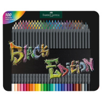 Faber-Castell, 116490, Black Edition, Supersoft, sada ergonometrických pastelek s černým lakován