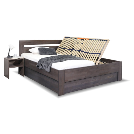 Zvýšená postel s úložným prostorem NICOLAS, 180x220, masiv buk INTENA