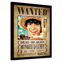 Obraz na zeď - One Piece Live Action - Luffy Wanted Poster, 34.3 × 44.5 cm