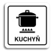 Accept Piktogram "kuchyň II" (80 × 80 mm) (bílá tabulka - černý tisk)