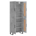 vidaXL Skříň highboard betonově šedá 69,5x34x180 cm kompozitní dřevo