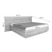 Dřevěná postel Kodok, 180x200, dub